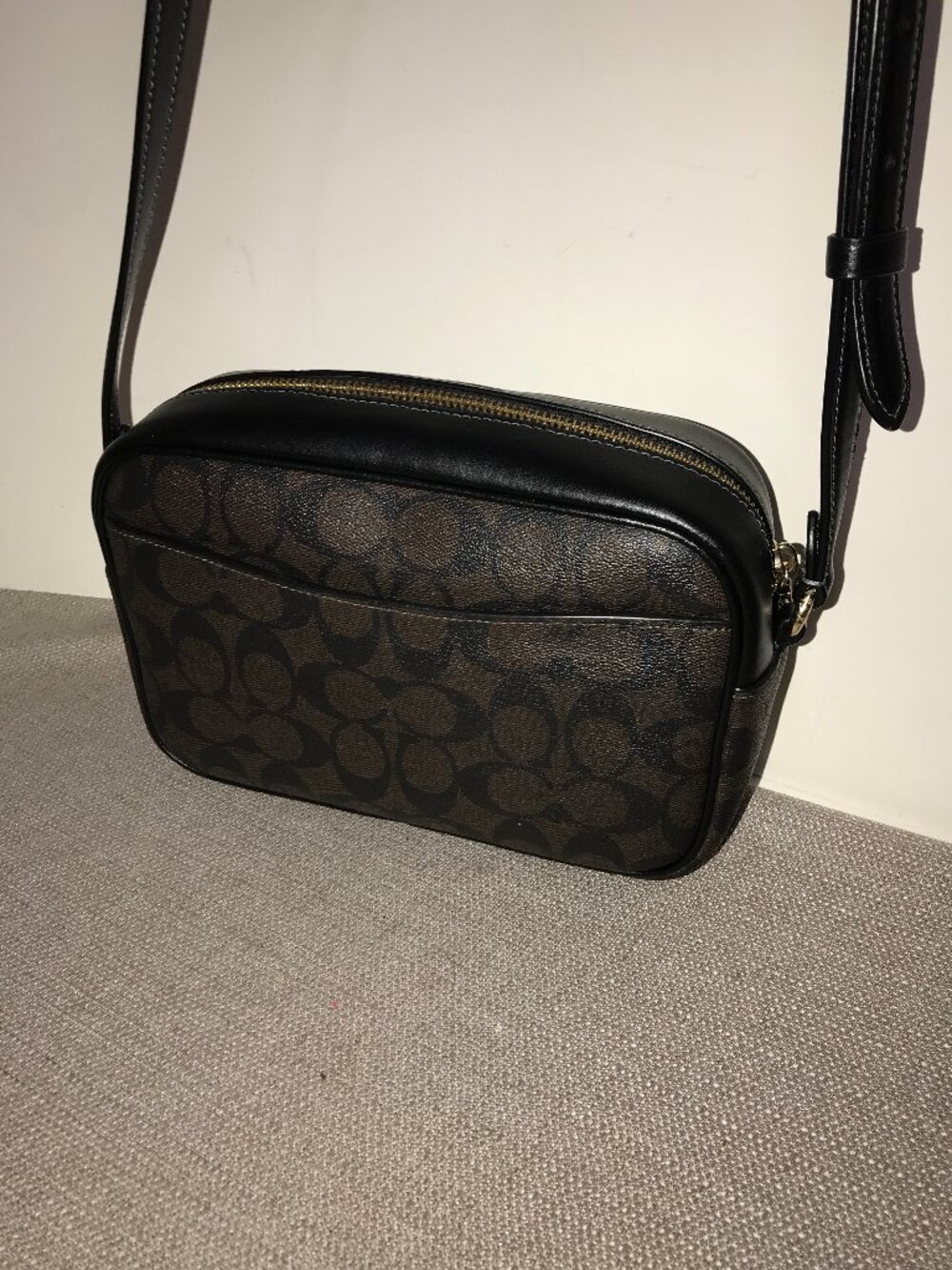 Coach Brown/Black Signature Small Crossbody Bag - Picture 3 of 15
